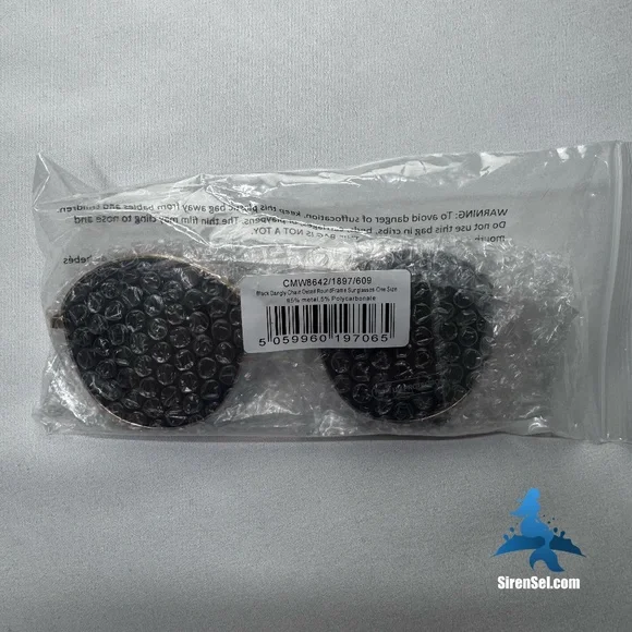 1194 NWT PrettyLittleThing Daingly Chain Roundframe Sunglasses - Picture 2 of 9